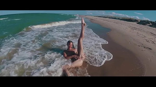 New ASS DRIVER XXX - Naked Russian nudist girl Sasha Bikeyeva on on the public beaches of Valencia top Videos