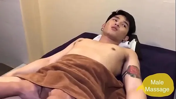 Video baru cute Asian boy ball massage teratas