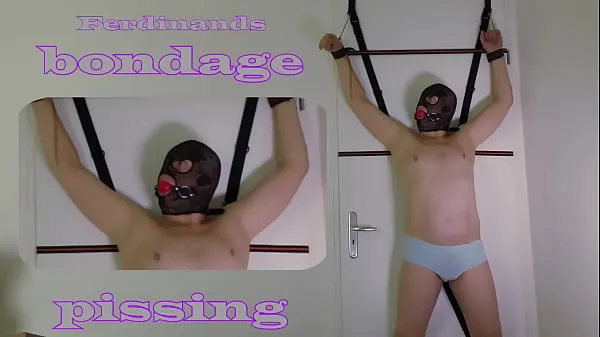 New BDSM Bondage Pissing desperate man bondage tied up peeing. Kinky Male Wet and Pissy from Holland top Videos