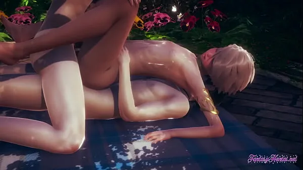 새로운 Yaoi Femboy Sissy - Eric enjoy wit a doble penetration with creampie in his ass - Crossdress Cartoon gay Video Anime 인기 동영상