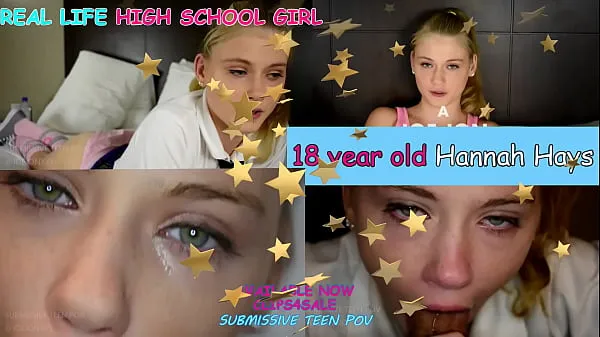 Real life Eighteen year old 12th grade student Hannah Hays learns to suck cock slowly and sensually from a dirty old manأهم مقاطع الفيديو الجديدة