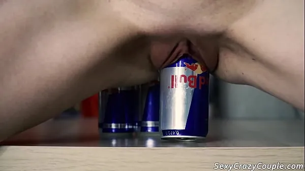 New Hot MILF Tiffany rides on various Red Bull cans top Videos