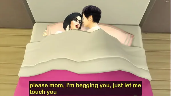 Novi Japanese Step-mom and virgin step-son share the same bed at the hotel room on a business trip najboljši videoposnetki