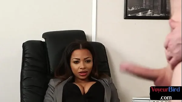 Video mới CFNM Ebony voyeur secretary watches colleague jerking hàng đầu