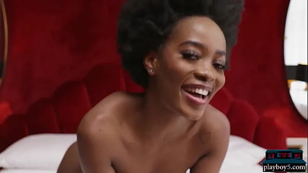 Petite black teen beauty shows off her perfect tight body for Playboy Video teratas baharu